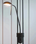 Black Up Light Floor Lamp with Reading Light - The Farthing