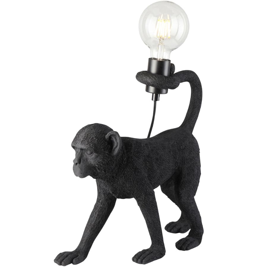 Black Walking Monkey Table Light - The Farthing