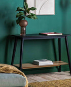 Black Wood Mid Century Styled Console Table - The Farthing