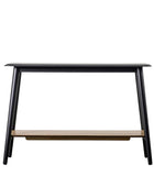 Black Wood Mid Century Styled Console Table - The Farthing