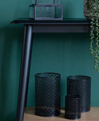 Black Wood Mid Century Styled Console Table - The Farthing