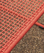 Bold Orange Rope Lounger Chair and Footstool - The Farthing