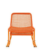 Bold Orange Rope Lounger Chair and Footstool - The Farthing