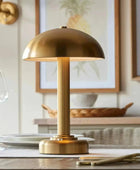 Brass Dome Portable Table Lamp - The Farthing