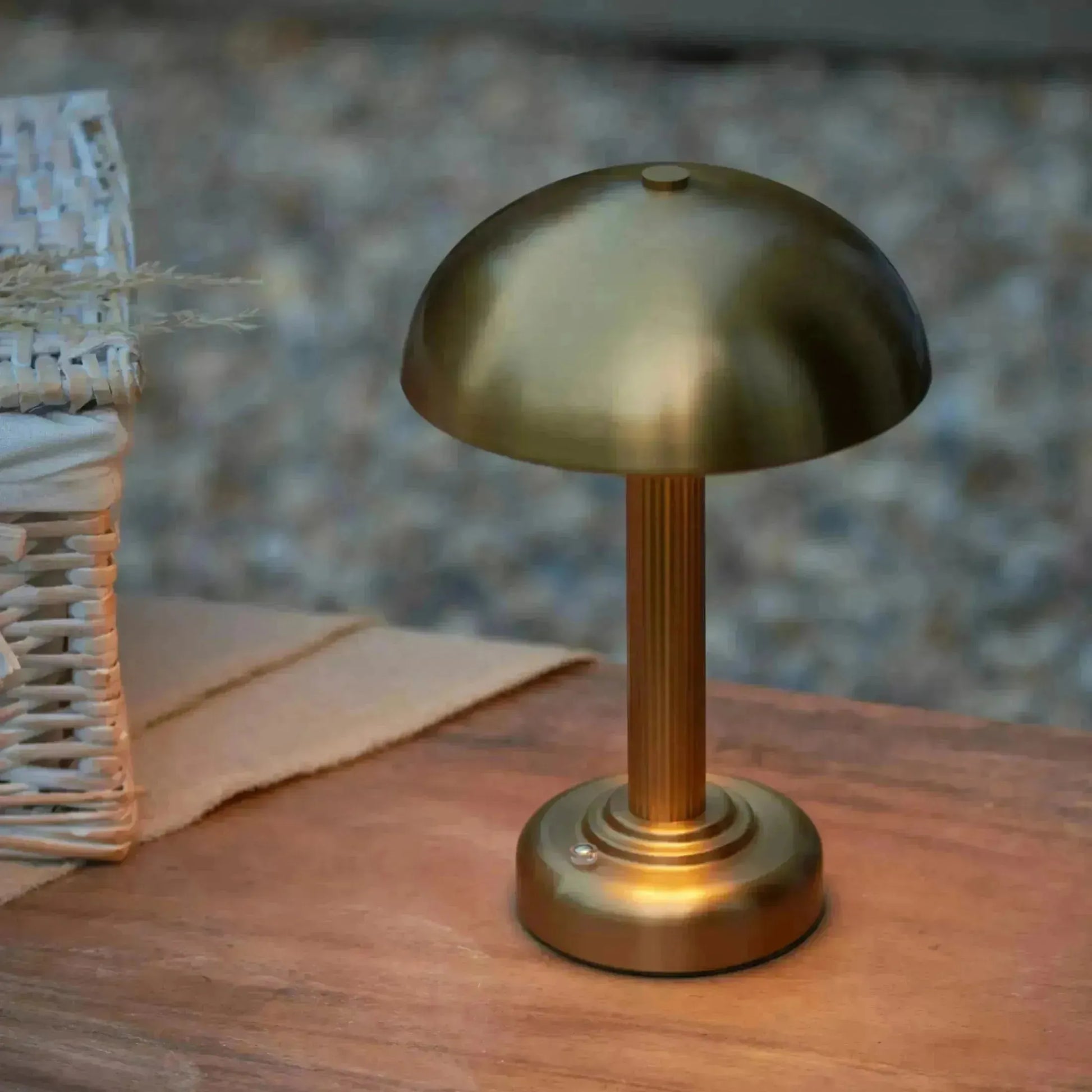 Brass Dome Portable Table Lamp - The Farthing