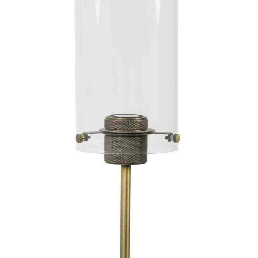 Bronze Industrial Metal & Glass Table Lamp - The Farthing