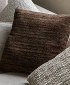 Brown Chenille Fabric Cushion - The Farthing