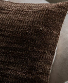 Brown Chenille Fabric Cushion - The Farthing