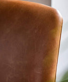 Brown Leather & Ash Wood Armchair - The Farthing