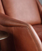 Brown Leather Armchair - The Farthing