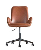 Brown Sided Swivel Desk Chair with Height Adjustment - The Farthing