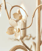 Brushed Gold & Cream Flower Chandelier Pendant Light - The Farthing