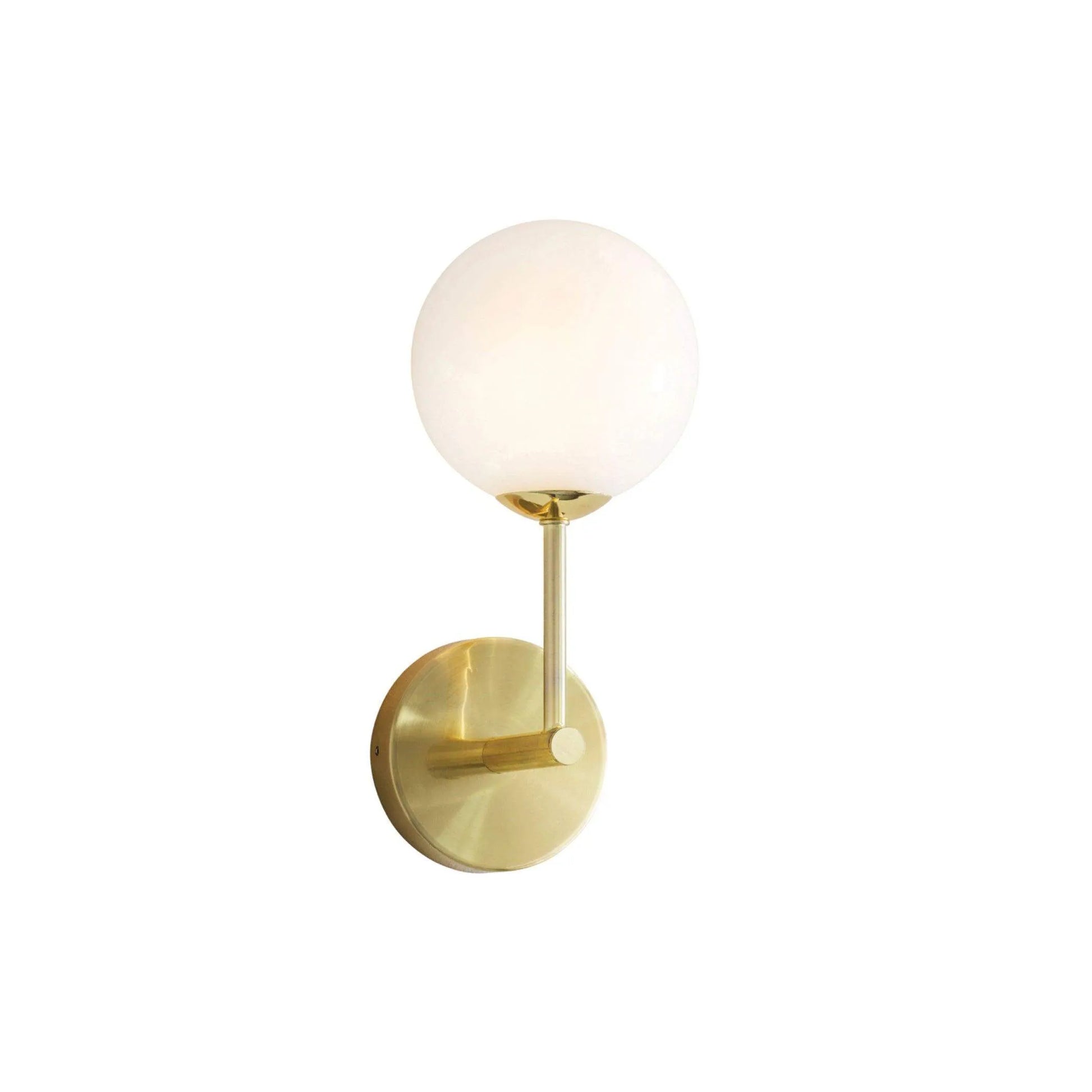 Brushed Gold Art Deco Globe Wall Light - The Farthing