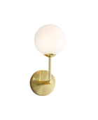 Brushed Gold Art Deco Globe Wall Light - The Farthing