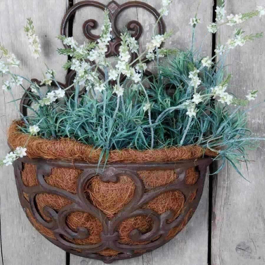 Cast Iron Half Round Wall Planter - The Farthing