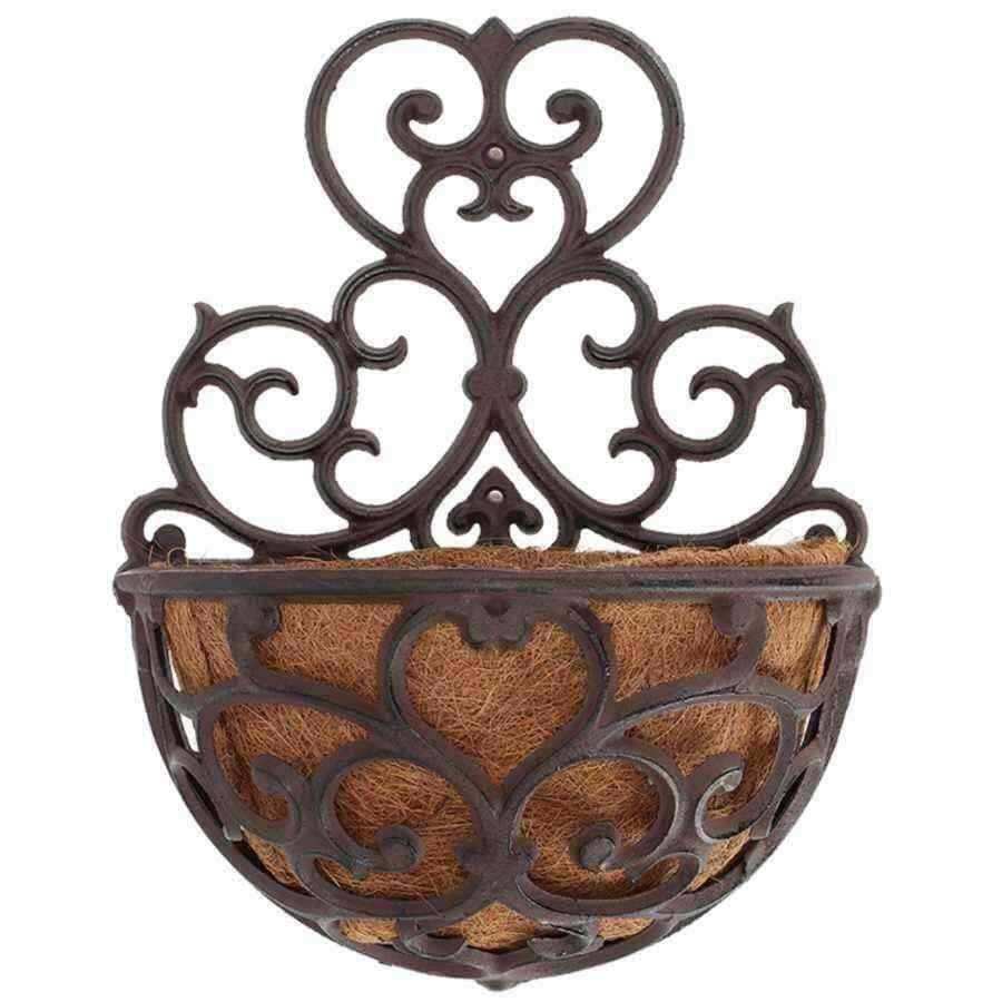 Cast Iron Half Round Wall Planter - The Farthing