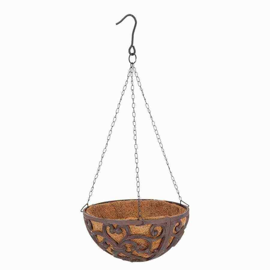 Cast Iron Hanging Basket dia 30cm - The Farthing