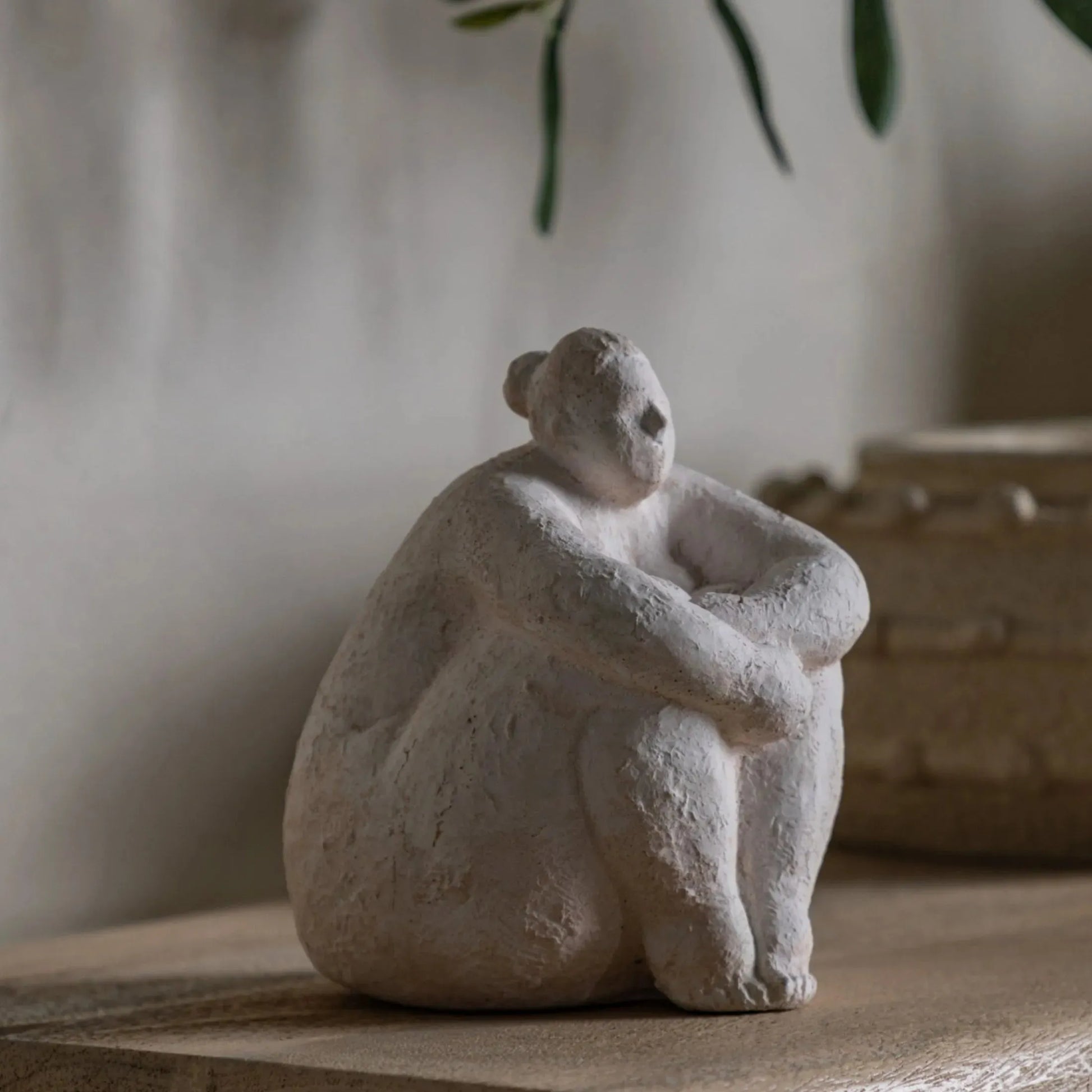 Cement Sitting Figure Ornament - The Farthing