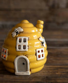 Ceramic Bee House Tea Light Holder - The Farthing