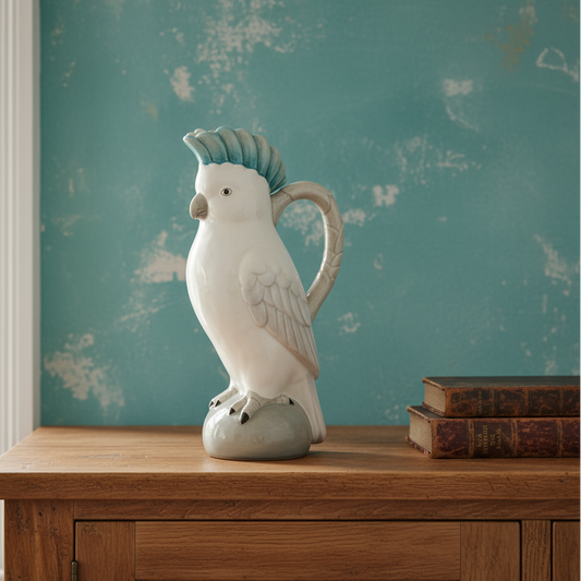 parrot rug vase