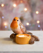 Ceramic Robin Tealight Holder - The Farthing