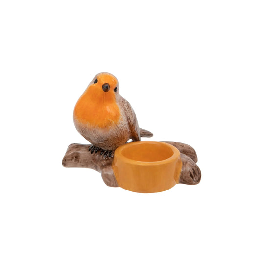 Ceramic Robin Tealight Holder - The Farthing