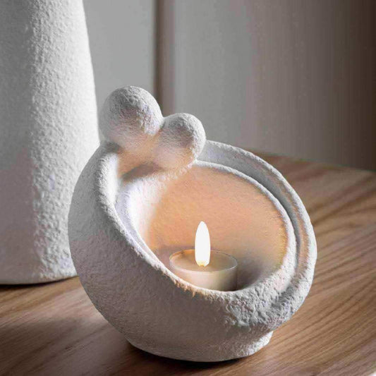 Ceramic Romance Tea light Holder - The Farthing