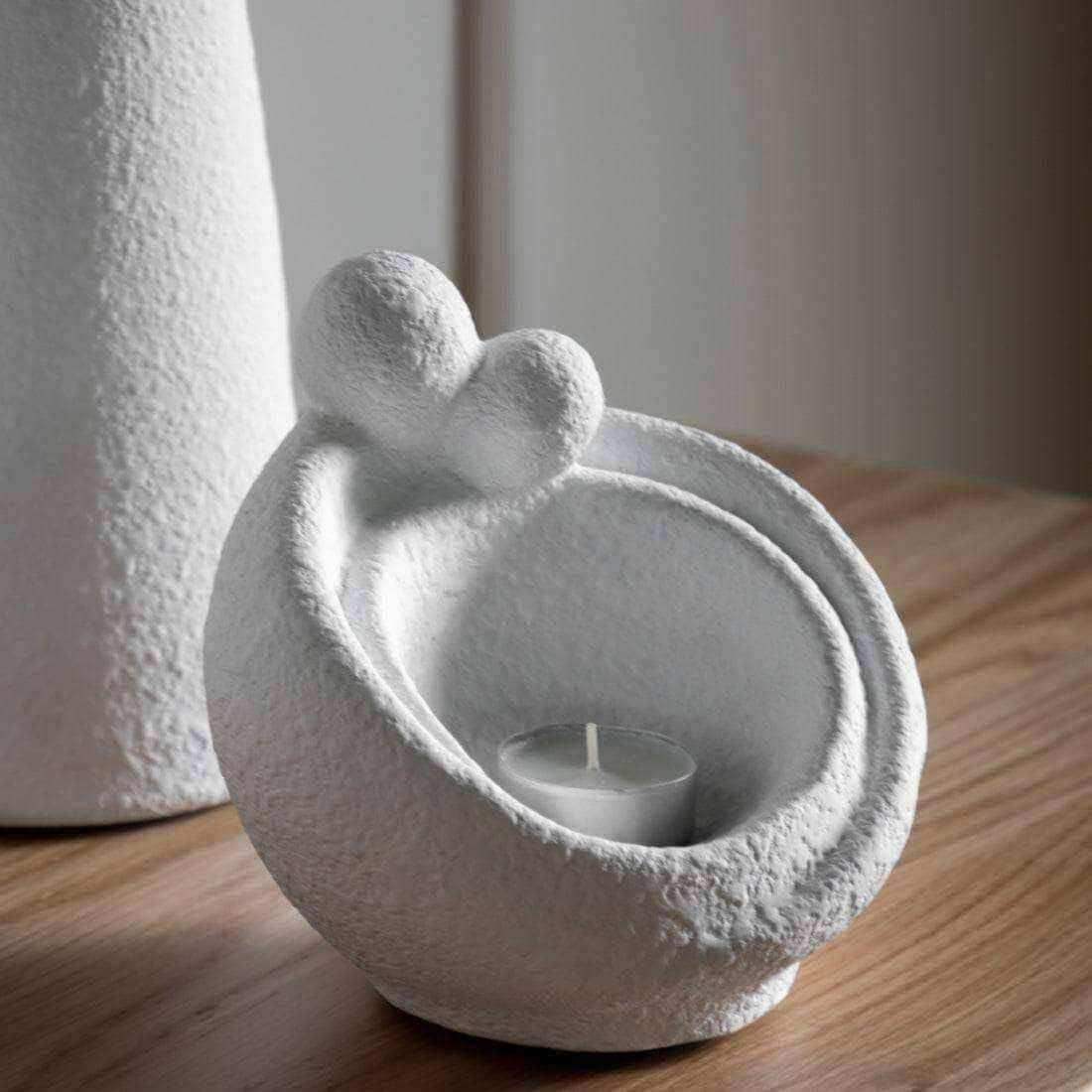 Ceramic Romance Tea light Holder - The Farthing