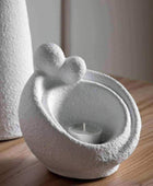 Ceramic Romance Tea light Holder - The Farthing