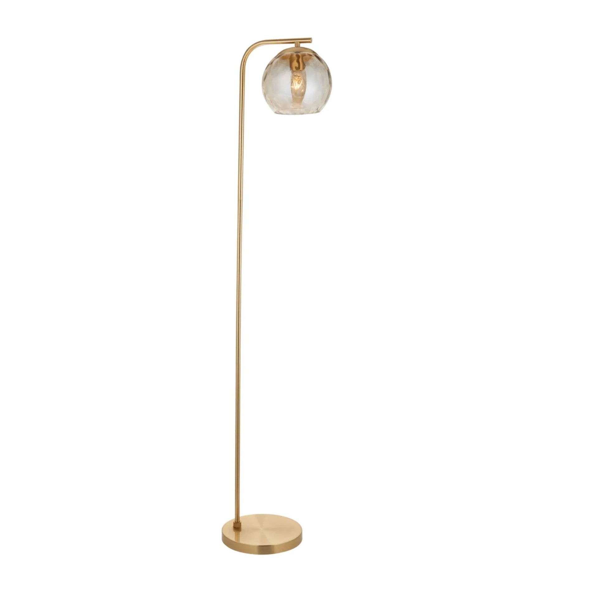 Champagne Lustre Glass Globe Floor Lamp - The Farthing