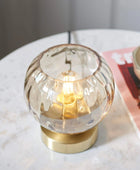 Champagne Lustre Glass Globe Table Lamp - The Farthing