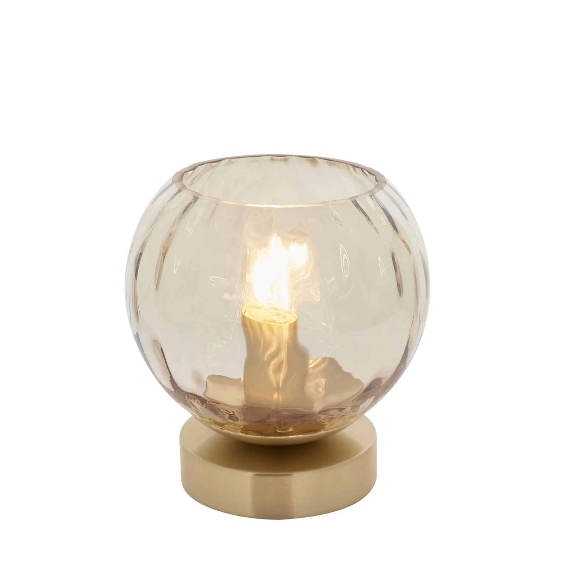 Champagne Lustre Glass Globe Table Lamp - The Farthing