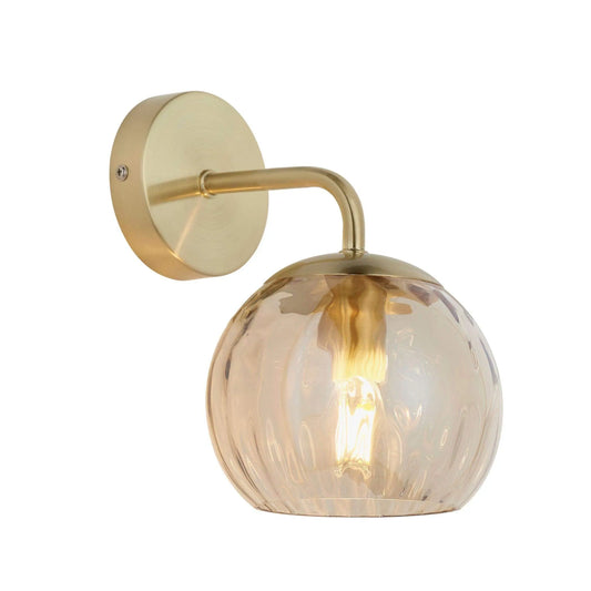 Champagne Lustre Glass Globe Wall Light - The Farthing