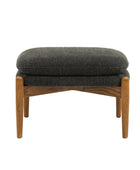 Charcoal Boucle Fabric Foot Stool - The Farthing