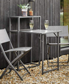 Charcoal Folding Table & Chairs Balcony Seating Set - The Farthing