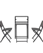 Charcoal Folding Table & Chairs Balcony Seating Set - The Farthing