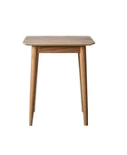 Chevron Topped Oak Square Side Table - The Farthing