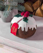 Fabric Christmas Pudding Doorstop - The Farthing