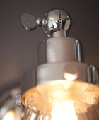 Chrome Bathroom Cone Wall Light with Pull Cord - The Farthing