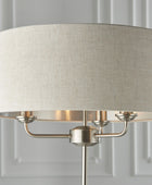 Chrome Floor Lamp with Fabric Shade - The Farthing