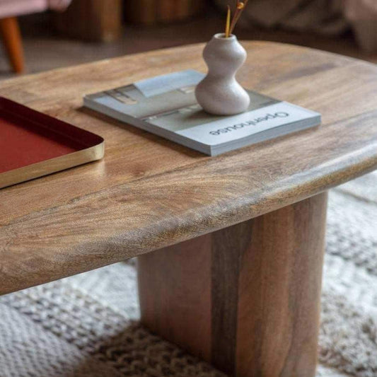 Chunky Mango Wood Coffee Table - The Farthing