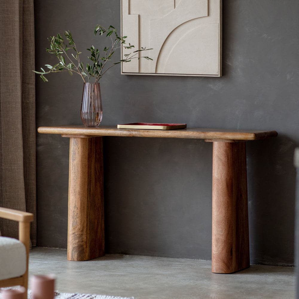Chunky Mango Wood Console Table - The Farthing