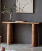 Chunky Mango Wood Console Table - The Farthing