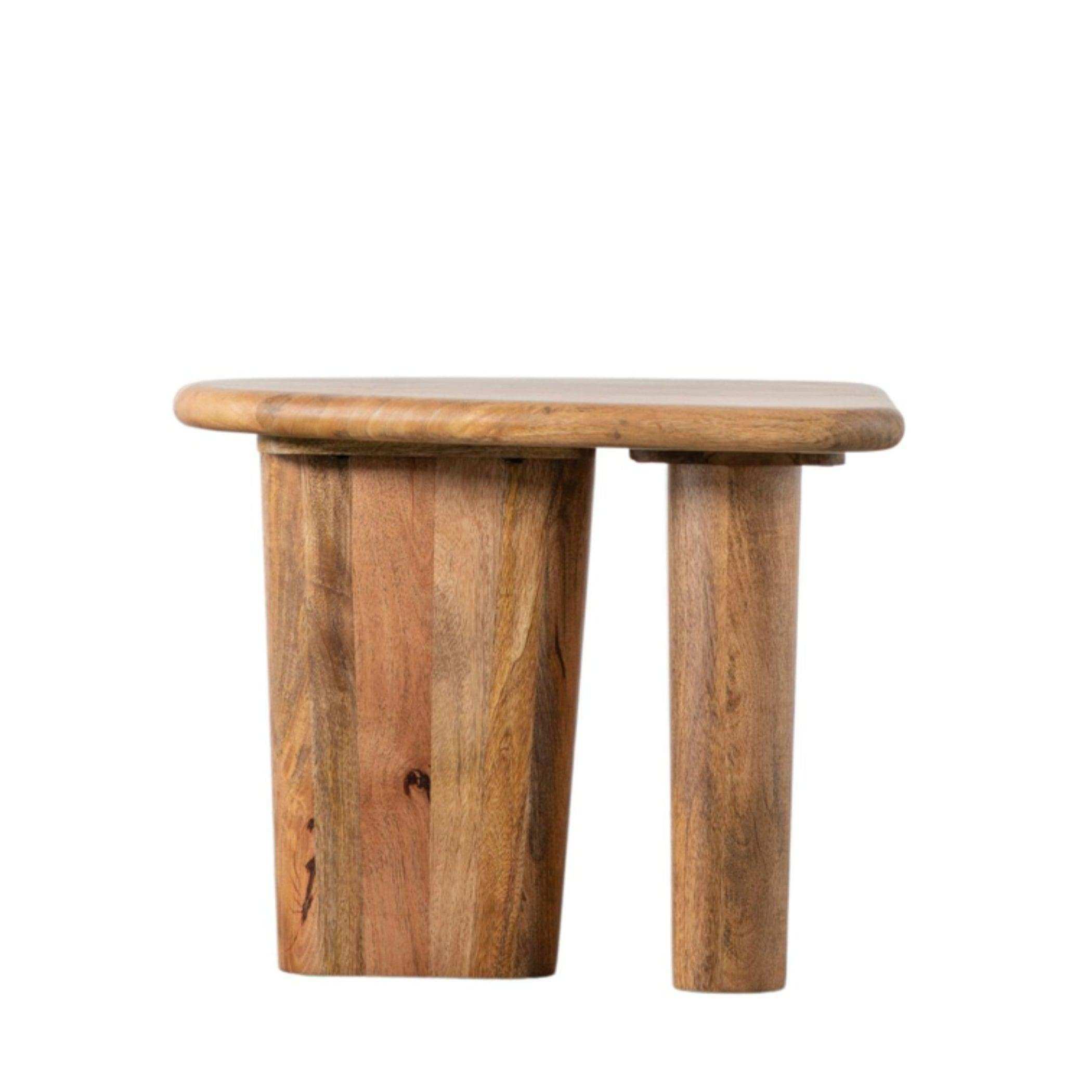 Chunky Mango Wood Side Table - The Farthing