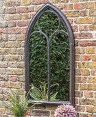 Church Window Inspired Outdoor Garden Wall Mirror - The Farthing