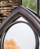 Church Window Inspired Outdoor Garden Wall Mirror - The Farthing