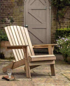 Classic Inspired Wooden Lounge Chair with Pullout Footstool - The Farthing