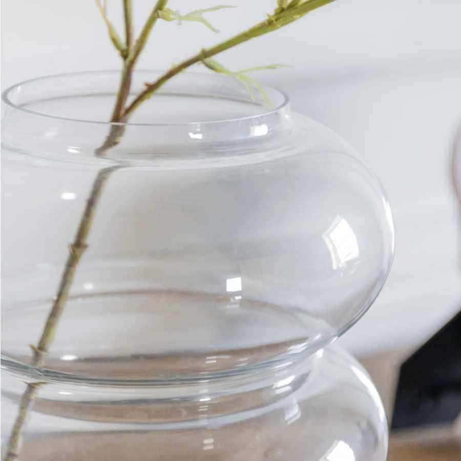 Clear Glass Bubble Shaped Vase - The Farthing