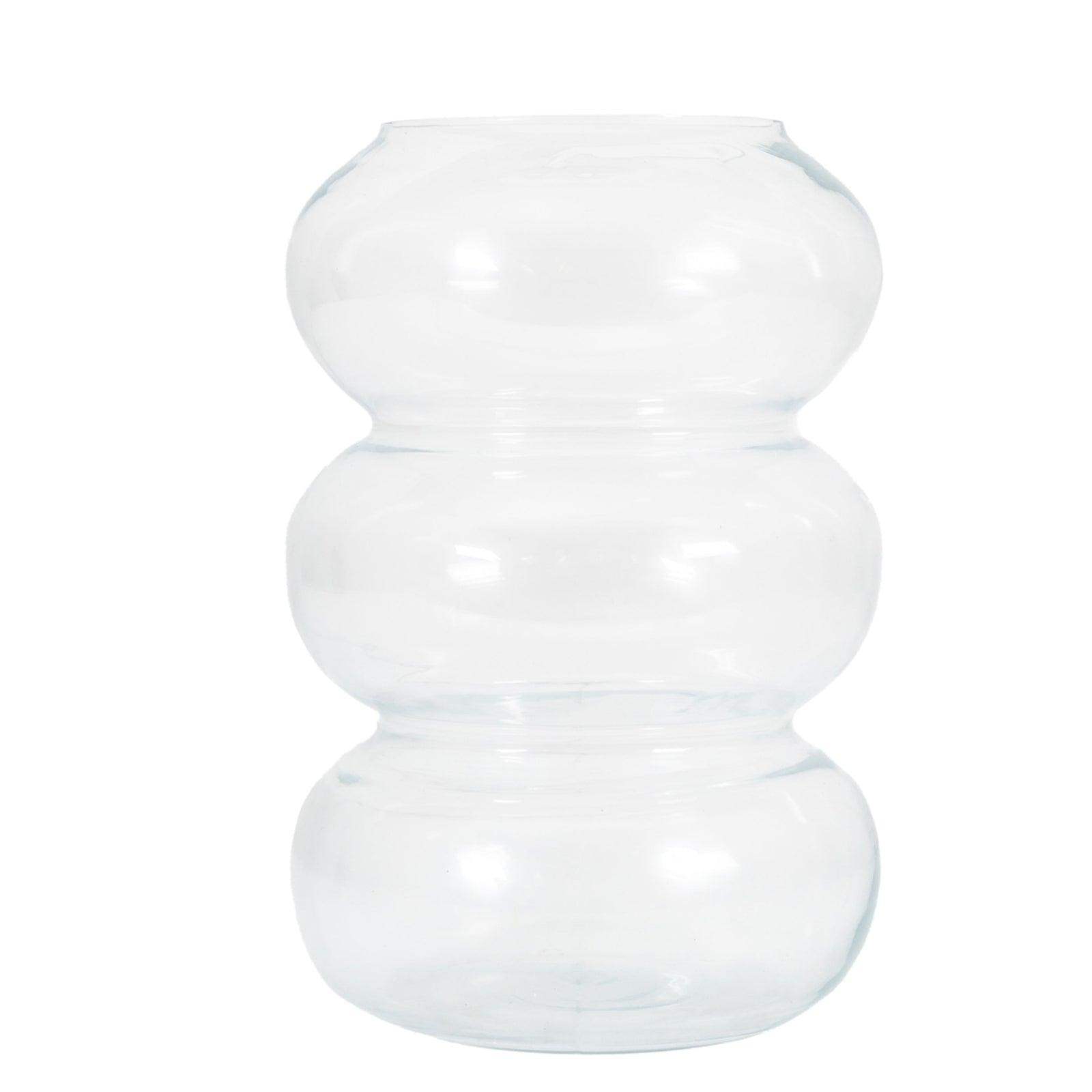 Clear Glass Bubble Shaped Vase - The Farthing