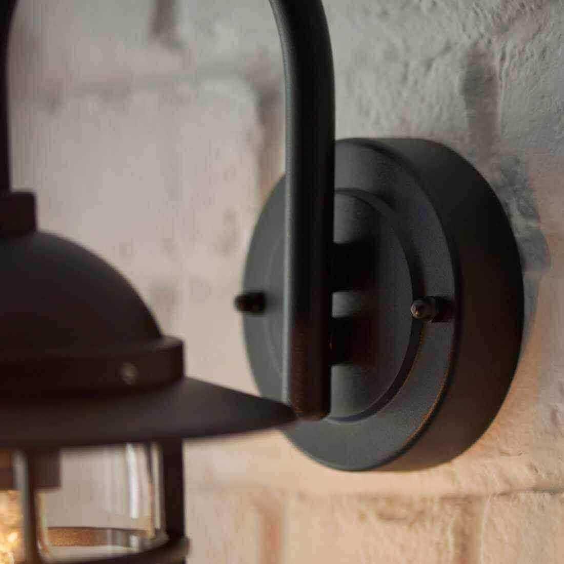 Coastal Matt Black Exterior Cage Wall Light - The Farthing